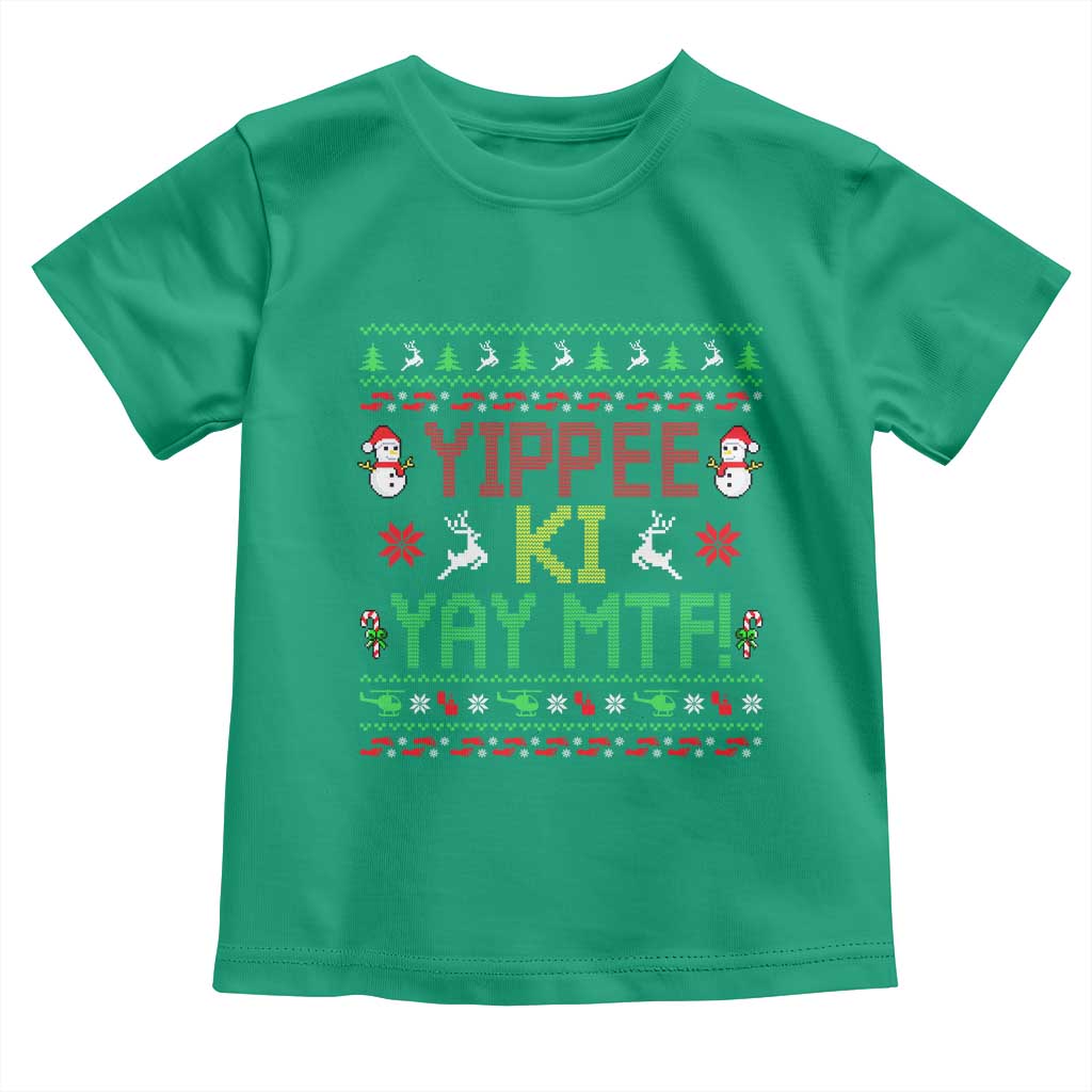 Yippee Ki Yay Toddler T Shirt 80's Movie Xmas Gift Ugly Christmas - Wonder Print Shop