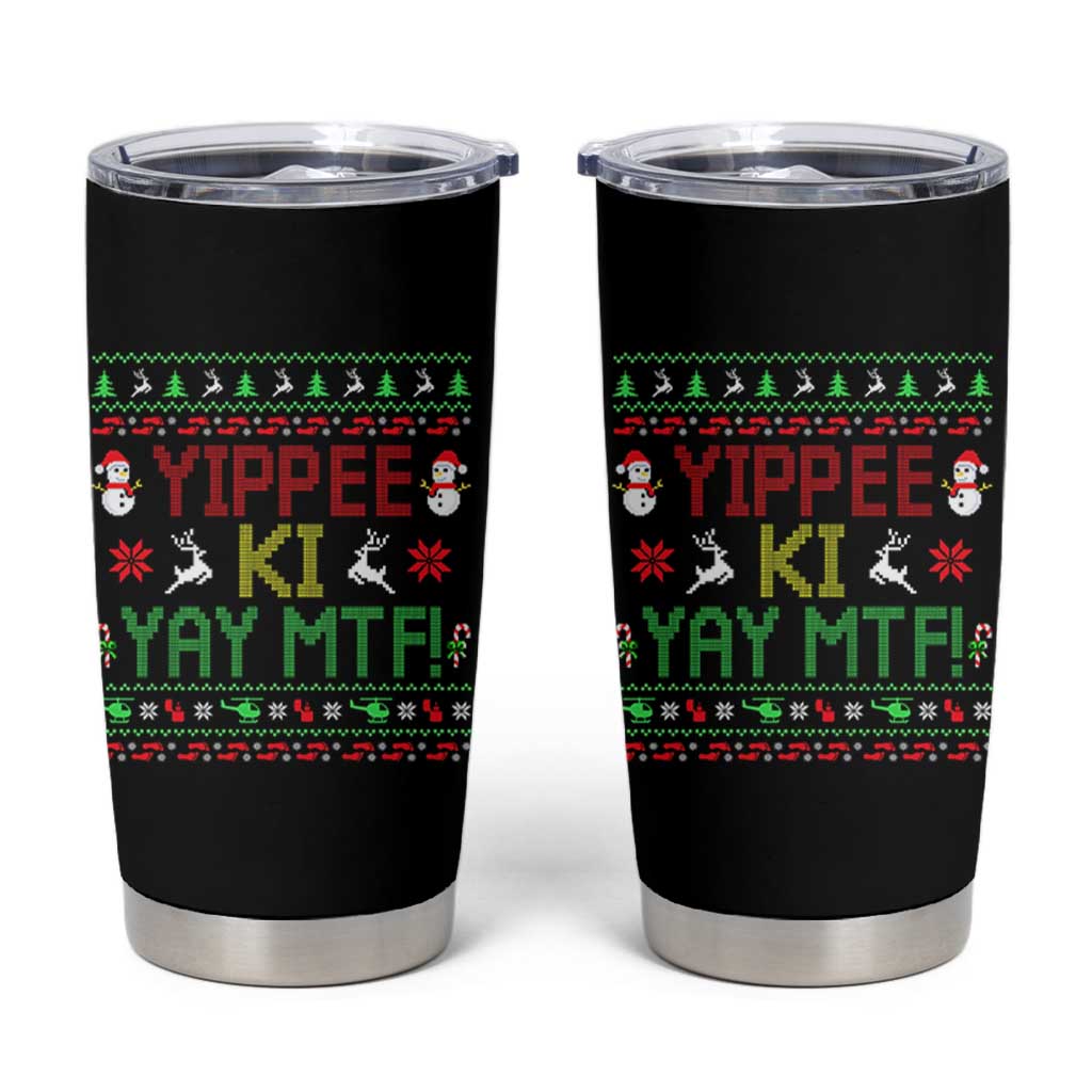 Yippee Ki Yay Tumbler Cup 80's Movie Xmas Gift Ugly Christmas - Wonder Print Shop