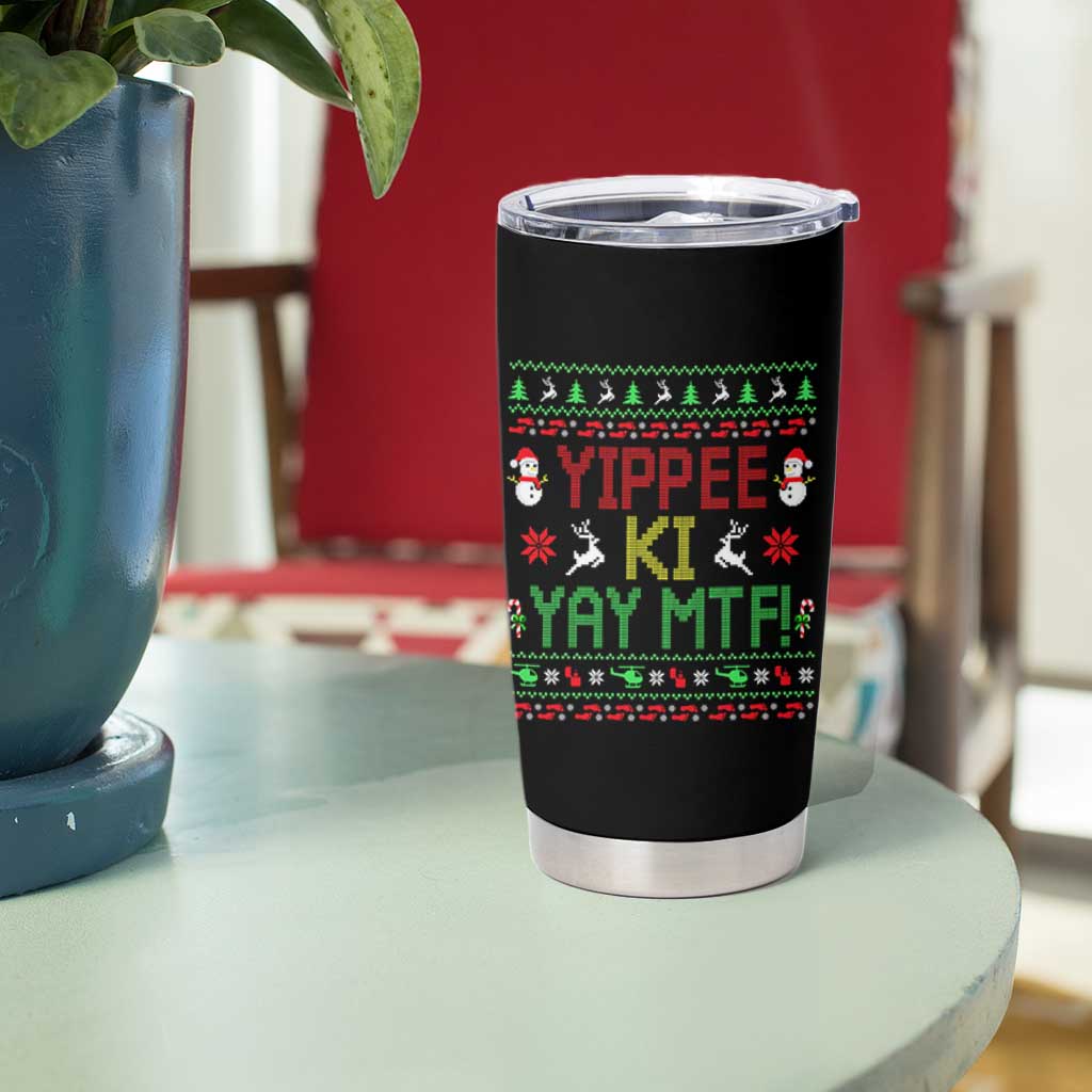 Yippee Ki Yay Tumbler Cup 80's Movie Xmas Gift Ugly Christmas - Wonder Print Shop