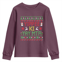 Yippee Ki Yay Youth Sweatshirt 80's Movie Xmas Gift Ugly Christmas - Wonder Print Shop