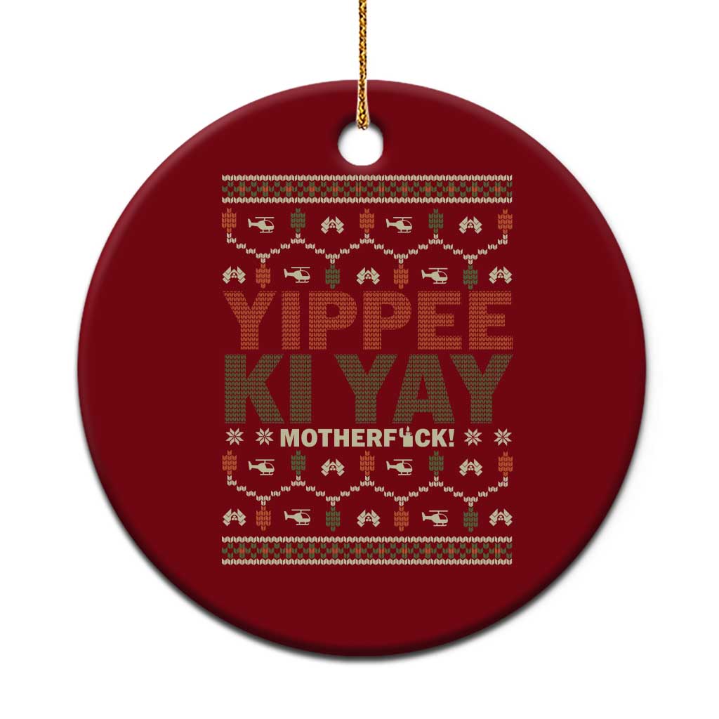 Yippee Ki Yay Ceramic Ornament Retro 80's Movie Xmas Gift Ugly Xmas - Wonder Print Shop