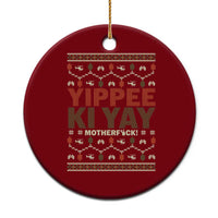 Yippee Ki Yay Ceramic Ornament Retro 80's Movie Xmas Gift Ugly Xmas - Wonder Print Shop