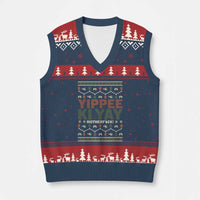 Yippee Ki Yay V-Neck Knit Sweater Vest Retro 80's Movie Xmas Gift Ugly Xmas - Wonder Print Shop