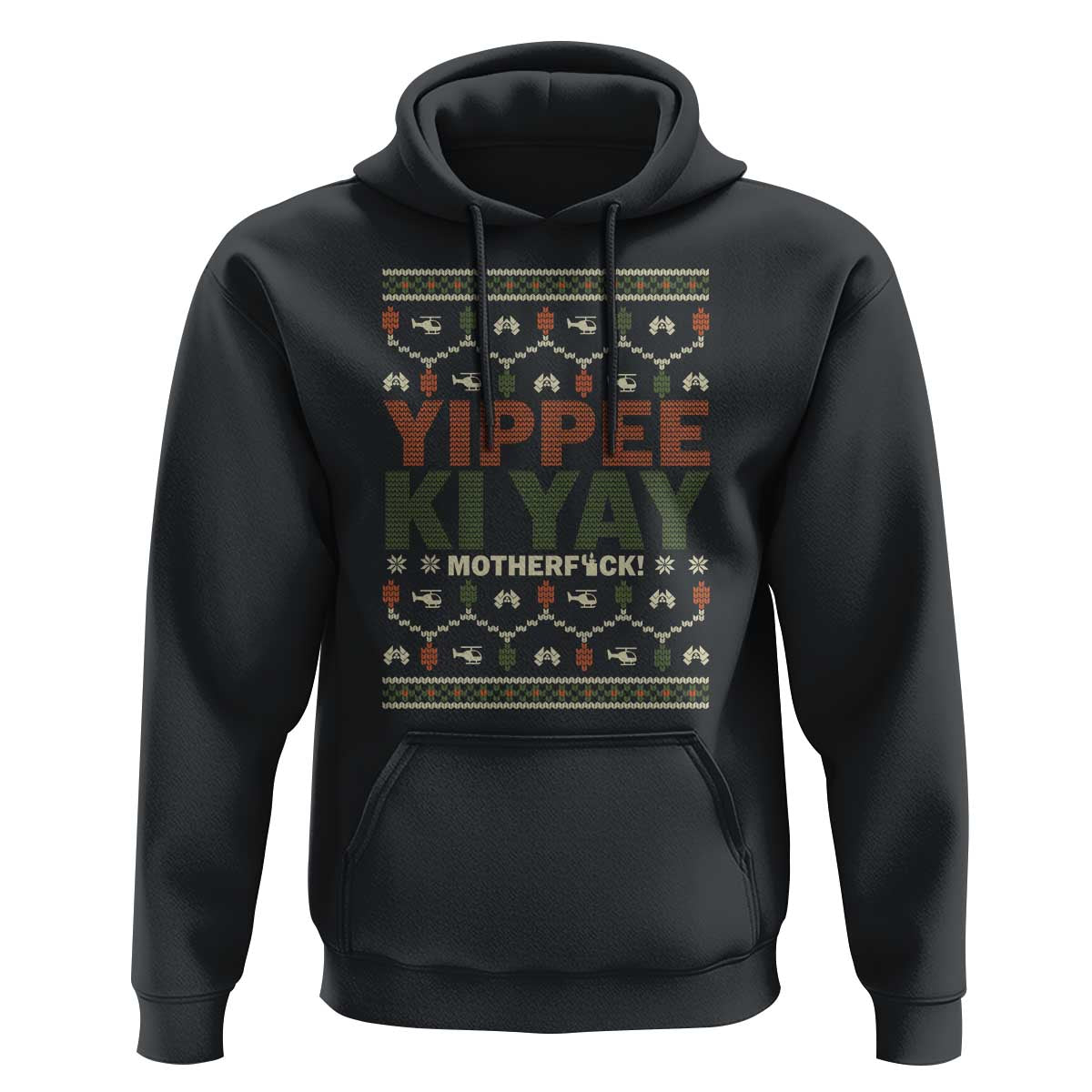 Yippee Ki Yay Hoodie Retro 80's Movie Xmas Gift Ugly Christmas - Wonder Print Shop