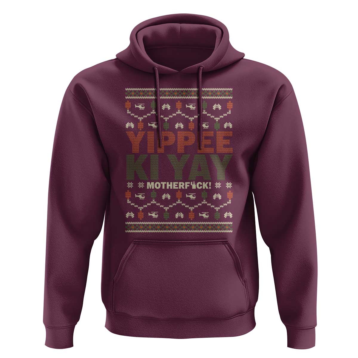 Yippee Ki Yay Hoodie Retro 80's Movie Xmas Gift Ugly Christmas - Wonder Print Shop