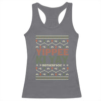 Yippee Ki Yay Racerback Tank Top Retro 80's Movie Xmas Gift Ugly Christmas - Wonder Print Shop