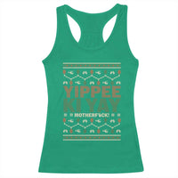 Yippee Ki Yay Racerback Tank Top Retro 80's Movie Xmas Gift Ugly Christmas - Wonder Print Shop