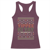 Yippee Ki Yay Racerback Tank Top Retro 80's Movie Xmas Gift Ugly Christmas - Wonder Print Shop