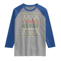 Yippee Ki Yay Raglan Shirt Retro 80's Movie Xmas Gift Ugly Christmas - Wonder Print Shop