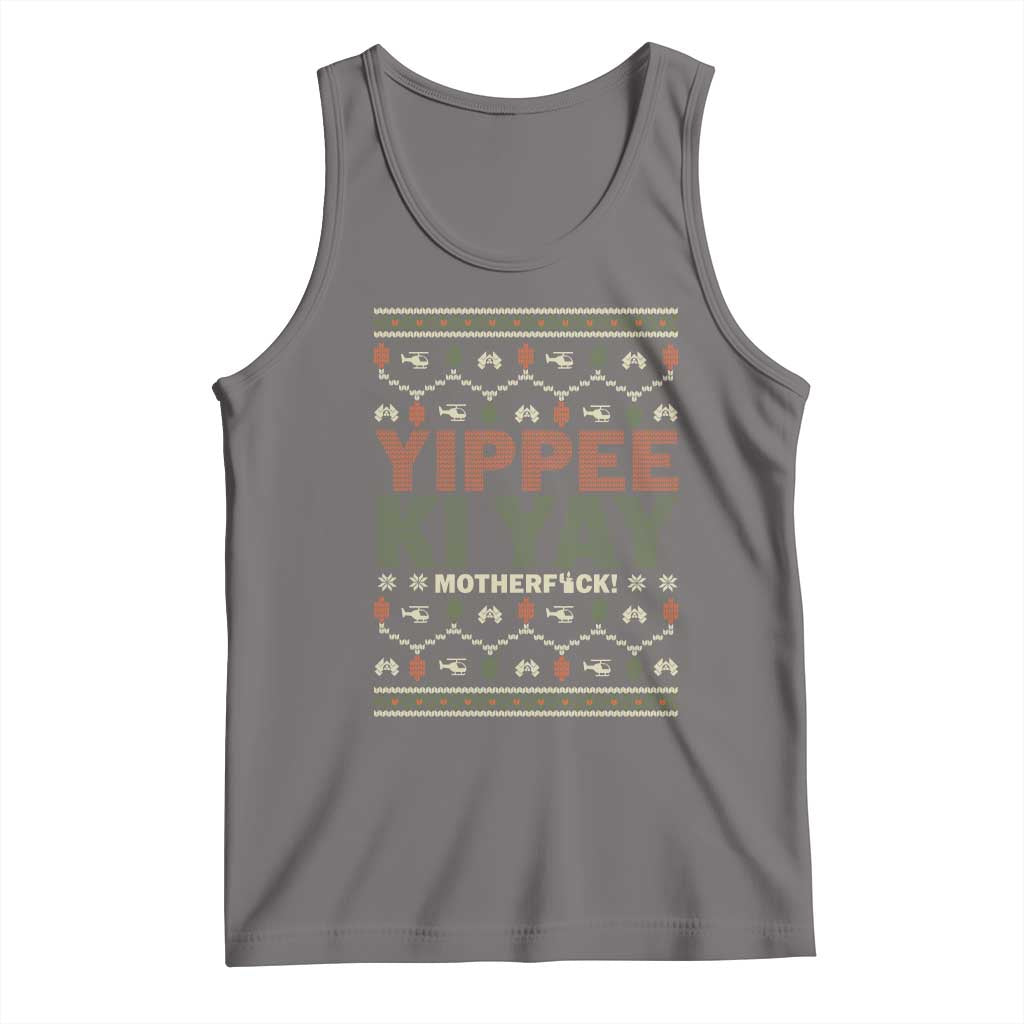 Yippee Ki Yay Tank Top Retro 80's Movie Xmas Gift Ugly Christmas - Wonder Print Shop