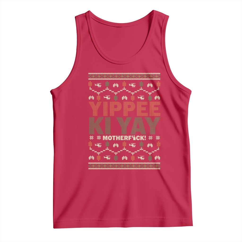 Yippee Ki Yay Tank Top Retro 80's Movie Xmas Gift Ugly Christmas - Wonder Print Shop