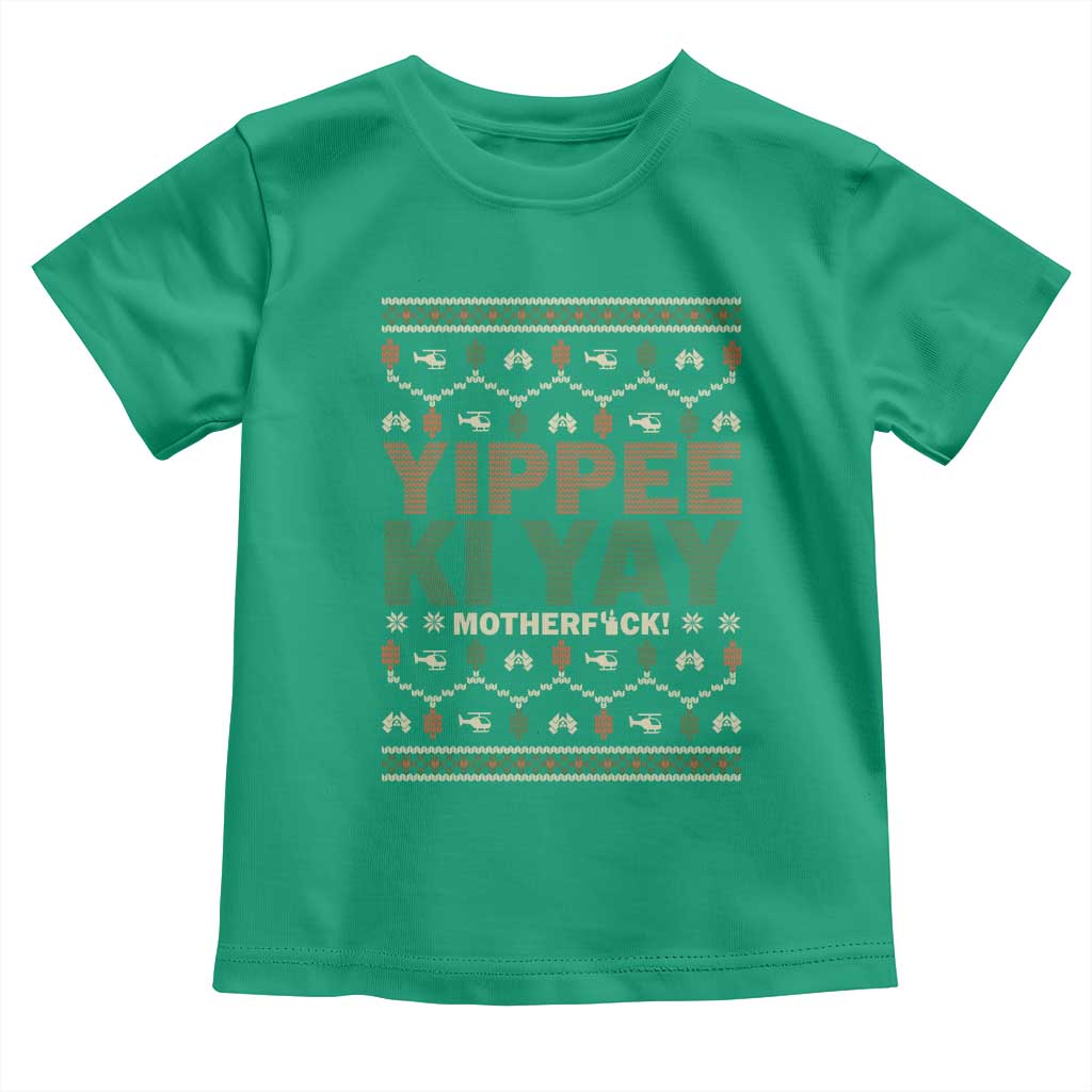 Yippee Ki Yay Toddler T Shirt Retro 80's Movie Xmas Gift Ugly Christmas - Wonder Print Shop