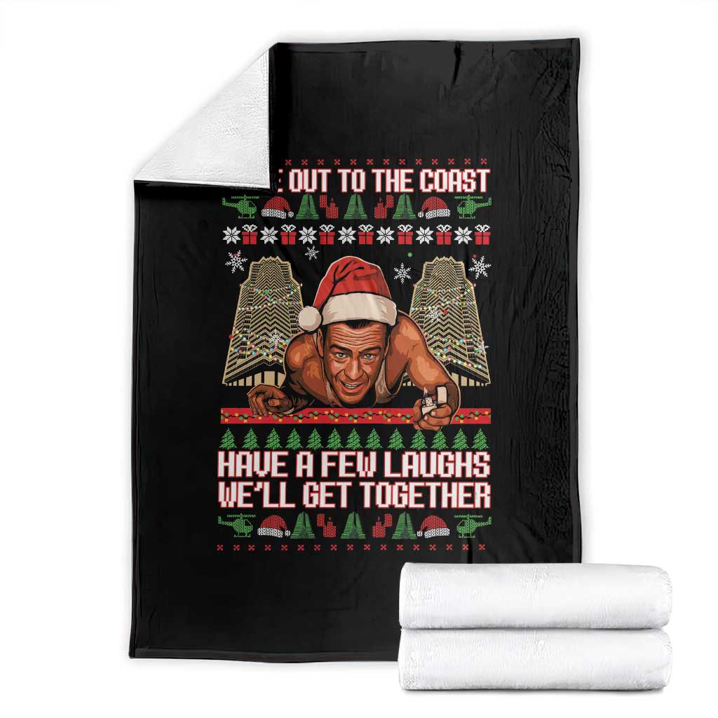 Nakatomi Plaza Party 1988 Throw Blanket Come Out To The Coast Mcclane Ugly Xmas - Wonder Print Shop