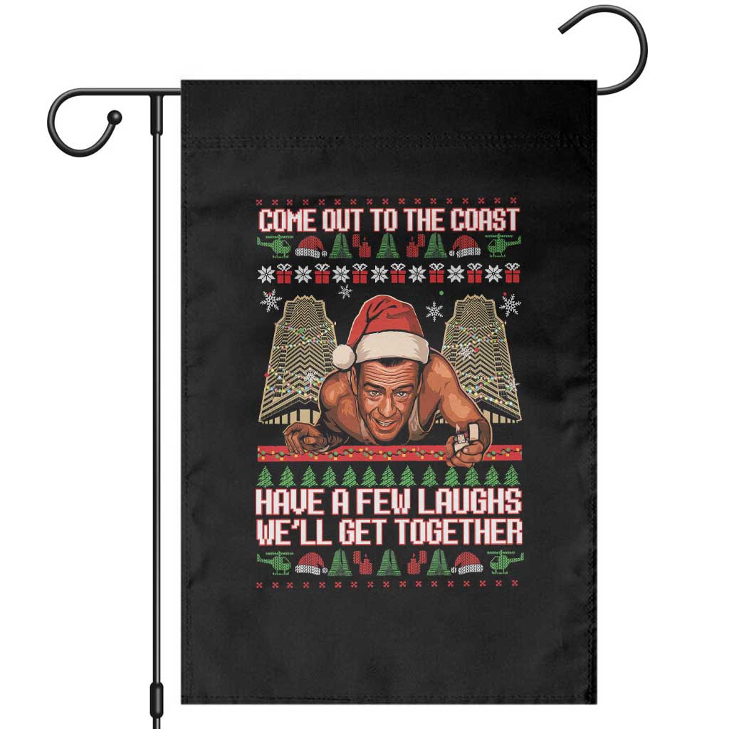 Nakatomi Plaza Party 1988 Garden Flag Come Out To The Coast Mcclane Ugly Xmas - Wonder Print Shop