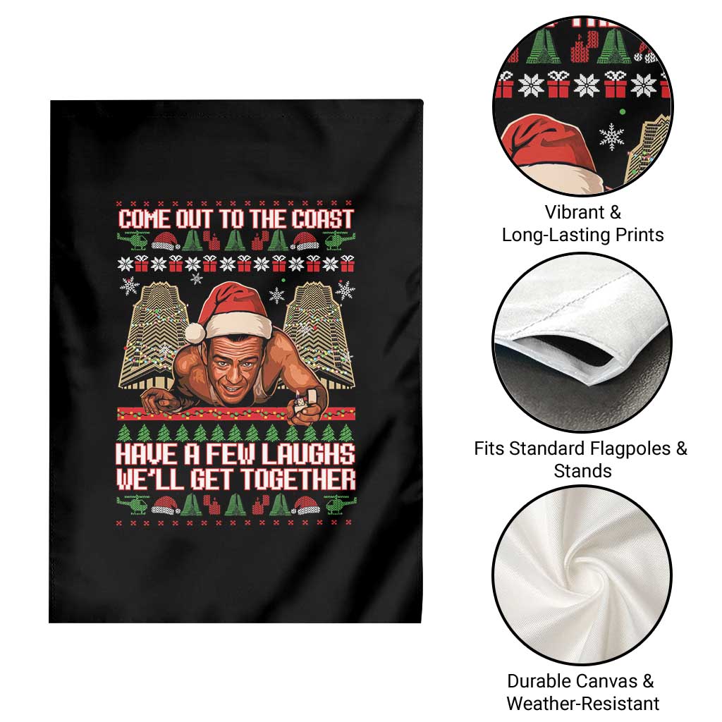 Nakatomi Plaza Party 1988 Garden Flag Come Out To The Coast Mcclane Ugly Xmas - Wonder Print Shop