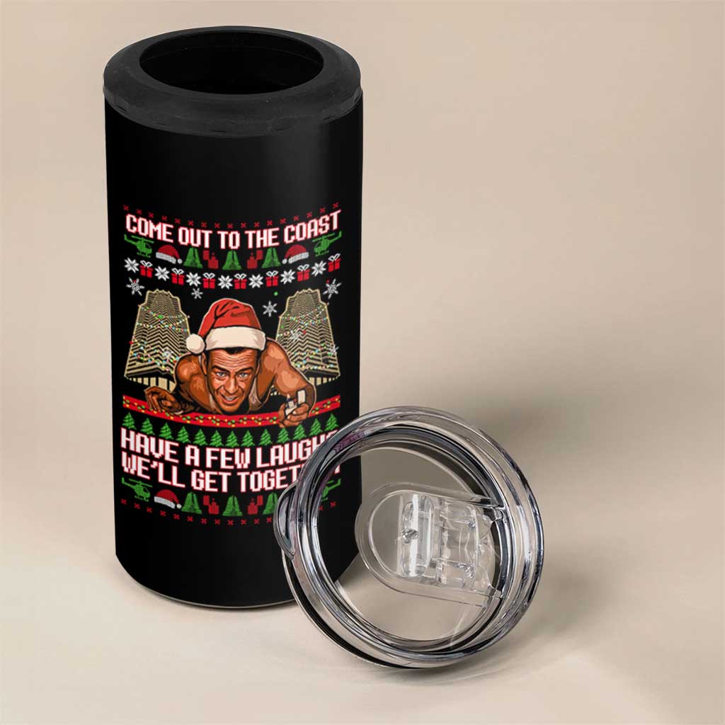 Nakatomi Plaza Party 1988 4 in 1 Can Cooler Tumbler Come Out To The Coast Mcclane Ugly Xmas - Wonder Print Shop