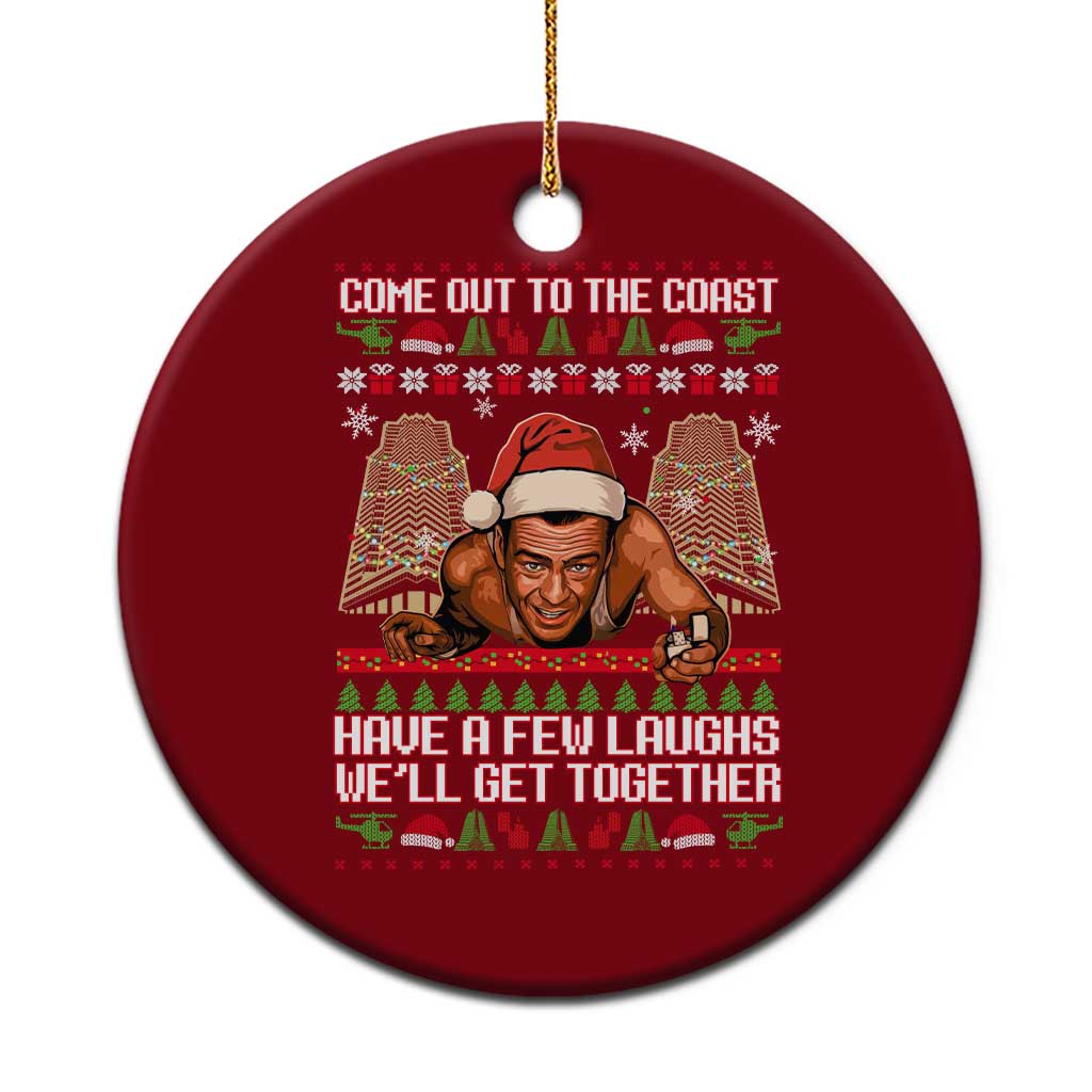 Nakatomi Plaza Party 1988 Ceramic Ornament Come Out To The Coast Mcclane Ugly Xmas - Wonder Print Shop