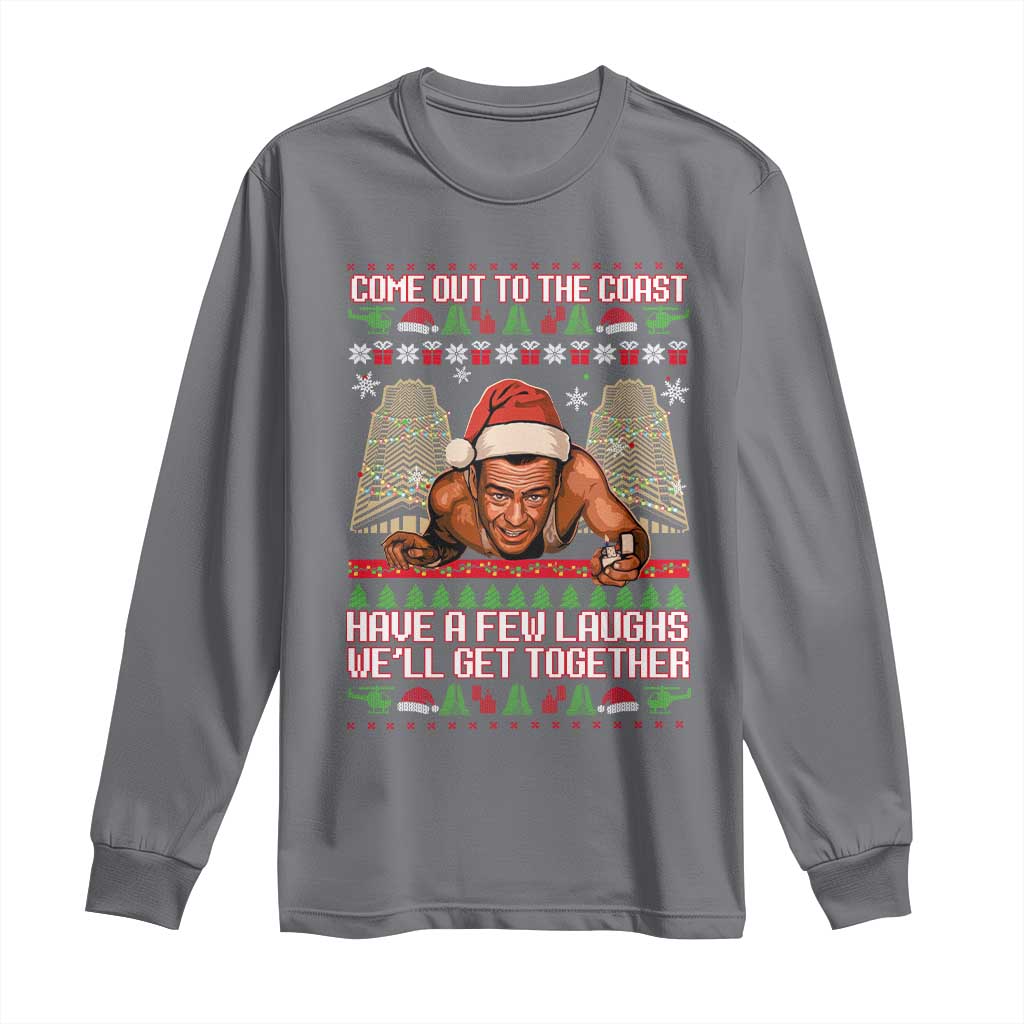 Nakatomi Plaza Party 1988 Long Sleeve Shirt Come Out To The Coast Mcclane Ugly Xmas - Wonder Print Shop