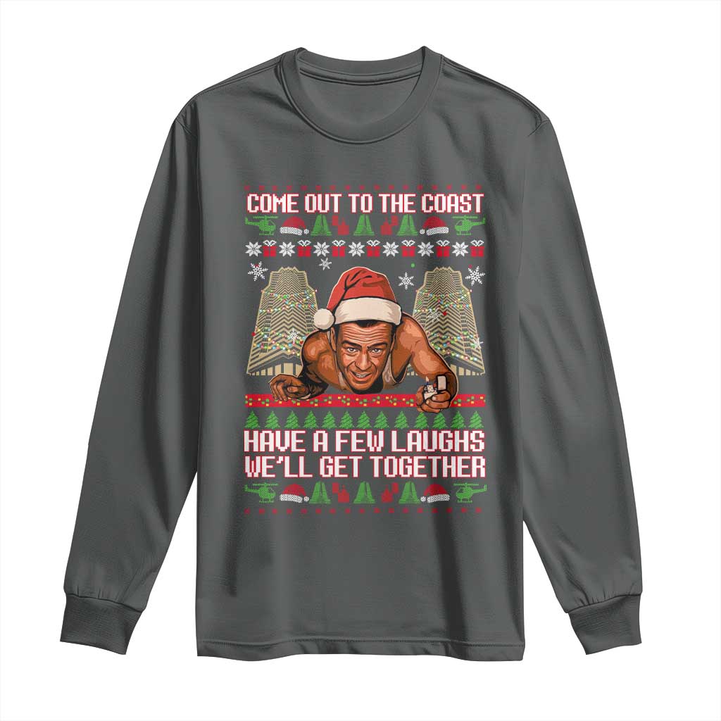 Nakatomi Plaza Party 1988 Long Sleeve Shirt Come Out To The Coast Mcclane Ugly Xmas - Wonder Print Shop