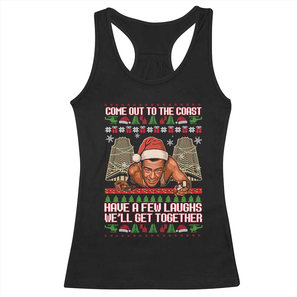 Nakatomi Plaza Party 1988 Racerback Tank Top Come Out To The Coast Mcclane Ugly Xmas - Wonder Print Shop