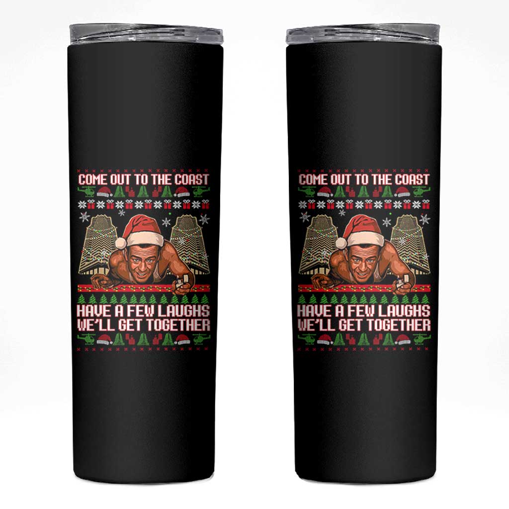 Nakatomi Plaza Party 1988 Skinny Tumbler Come Out To The Coast Mcclane Ugly Xmas - Wonder Print Shop