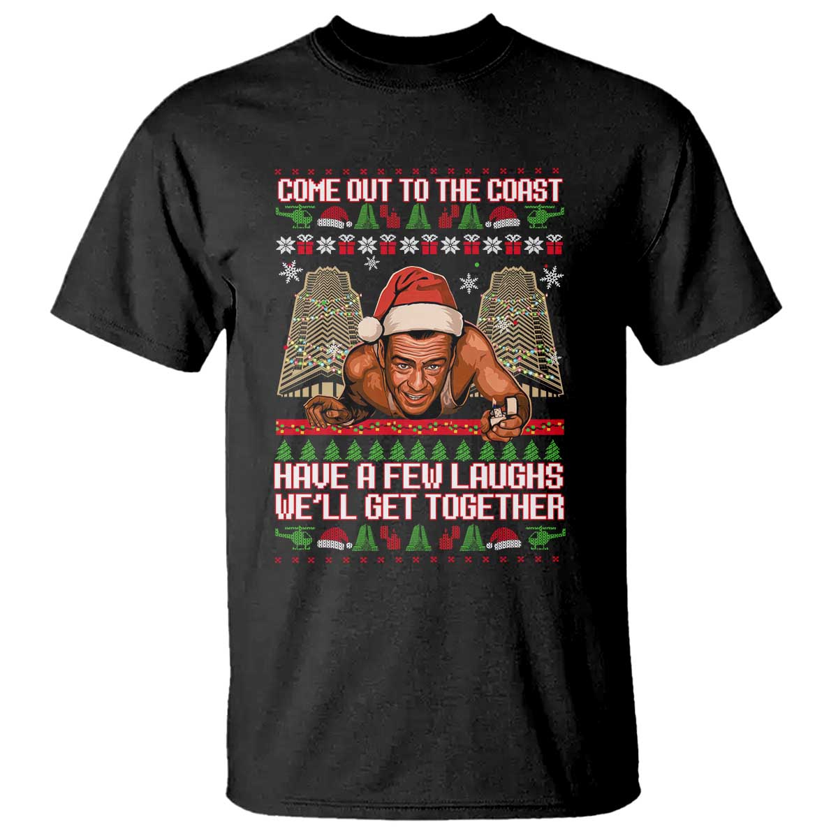Nakatomi Plaza Party 1988 T Shirt Come Out To The Coast Mcclane Ugly Xmas - Wonder Print Shop