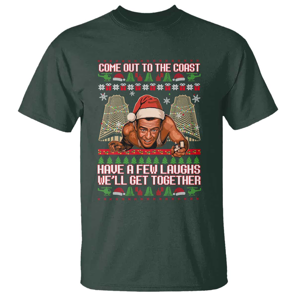 Nakatomi Plaza Party 1988 T Shirt Come Out To The Coast Mcclane Ugly Xmas - Wonder Print Shop