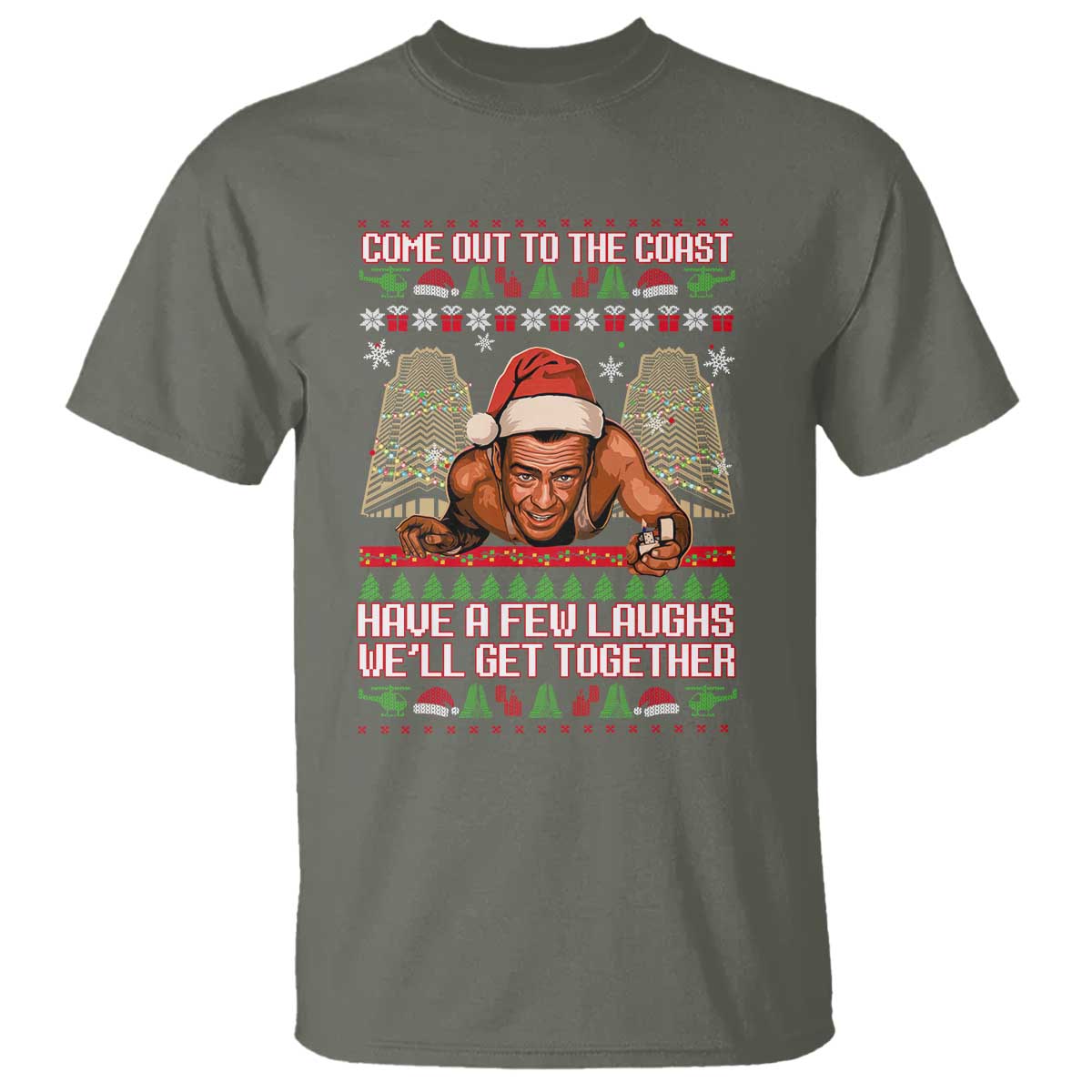 Nakatomi Plaza Party 1988 T Shirt Come Out To The Coast Mcclane Ugly Xmas - Wonder Print Shop