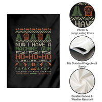 Now I Have A Machine Gun Garden Flag Christmas 90s Movie Ugly Xmas - Wonder Print Shop