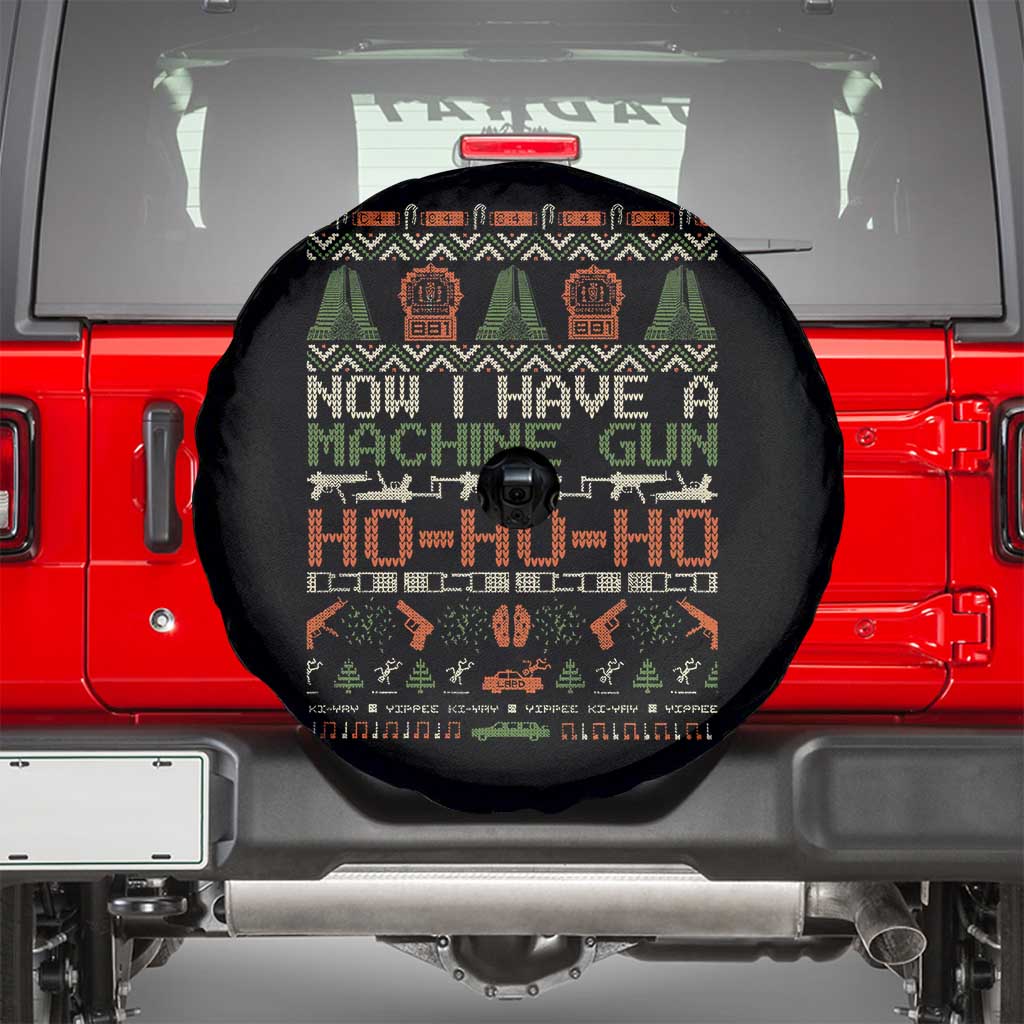 Now I Have A Machine Gun Spare Tire Cover Christmas 90s Movie Ugly Xmas - Wonder Print Shop