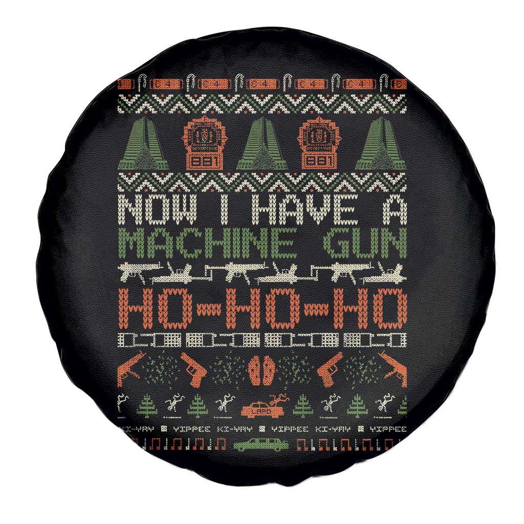 Now I Have A Machine Gun Spare Tire Cover Christmas 90s Movie Ugly Xmas - Wonder Print Shop