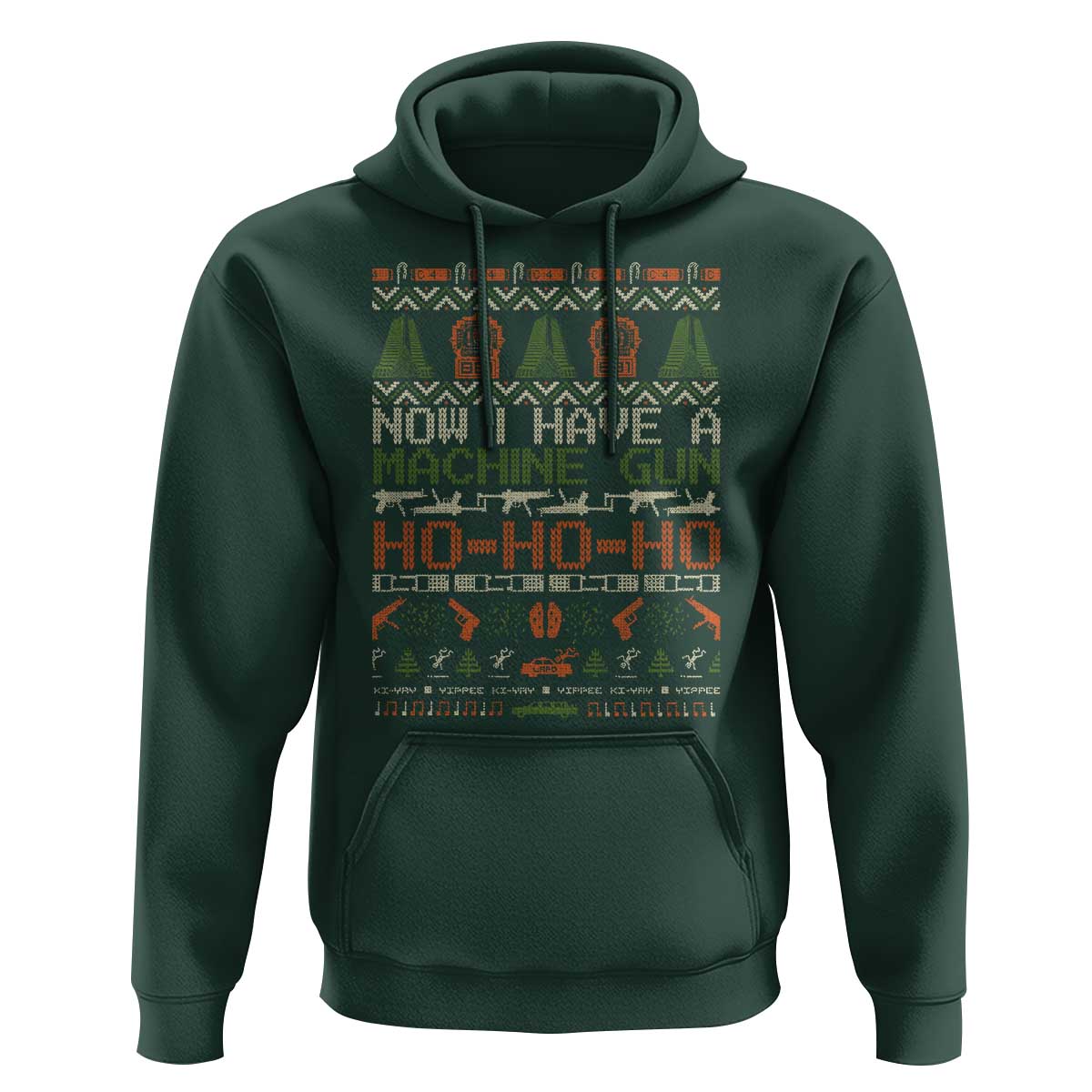 Now I Have A Machine Gun Hoodie Christmas 90s Movie Ugly Xmas - Wonder Print Shop
