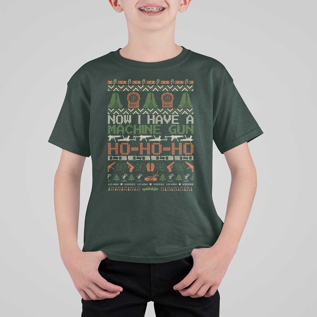 Now I Have A Machine Gun T Shirt For Kid Christmas 90s Movie Ugly Xmas - Wonder Print Shop