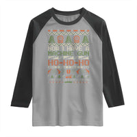 Now I Have A Machine Gun Raglan Shirt Christmas 90s Movie Ugly Xmas - Wonder Print Shop