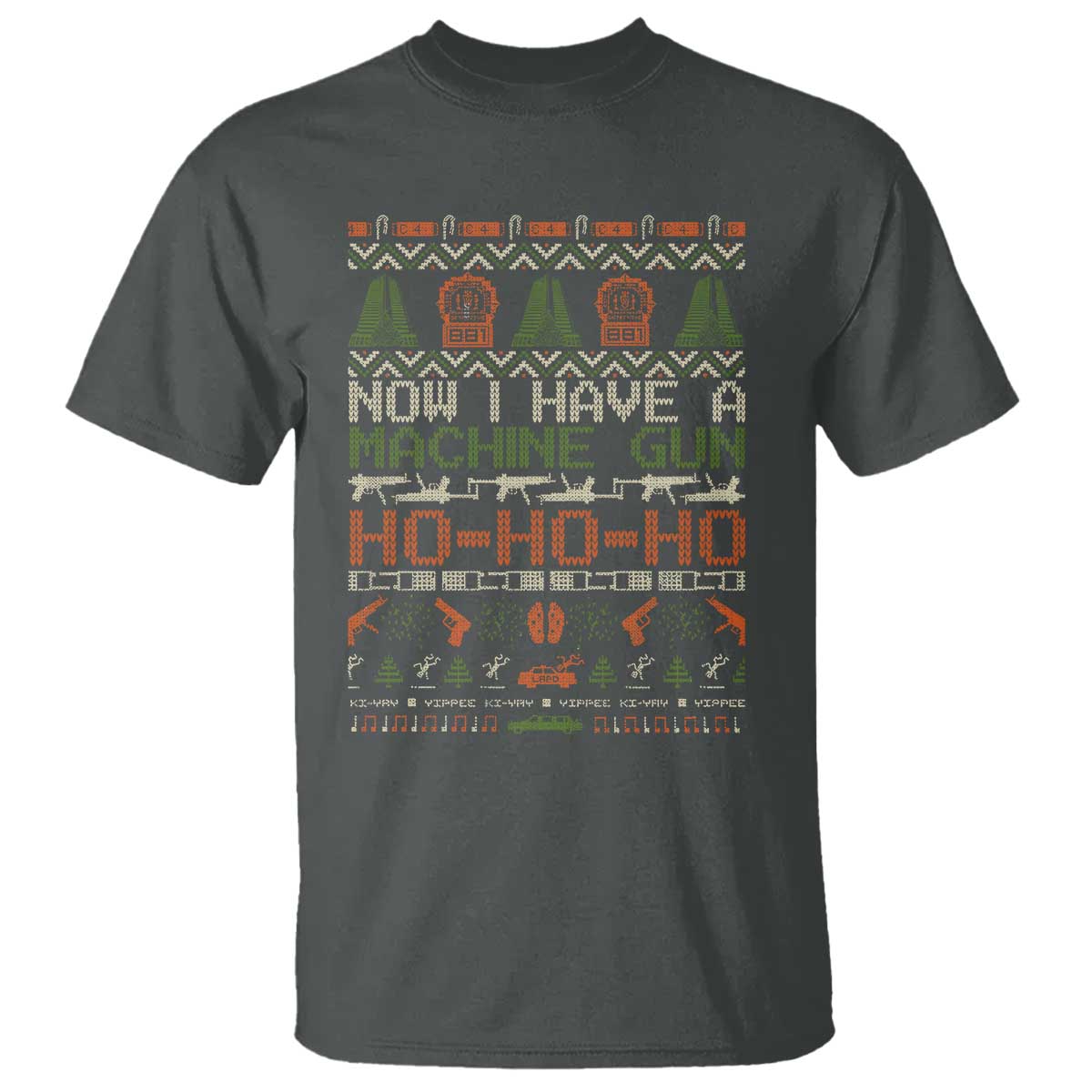 Now I Have A Machine Gun T Shirt Christmas 90s Movie Ugly Xmas - Wonder Print Shop