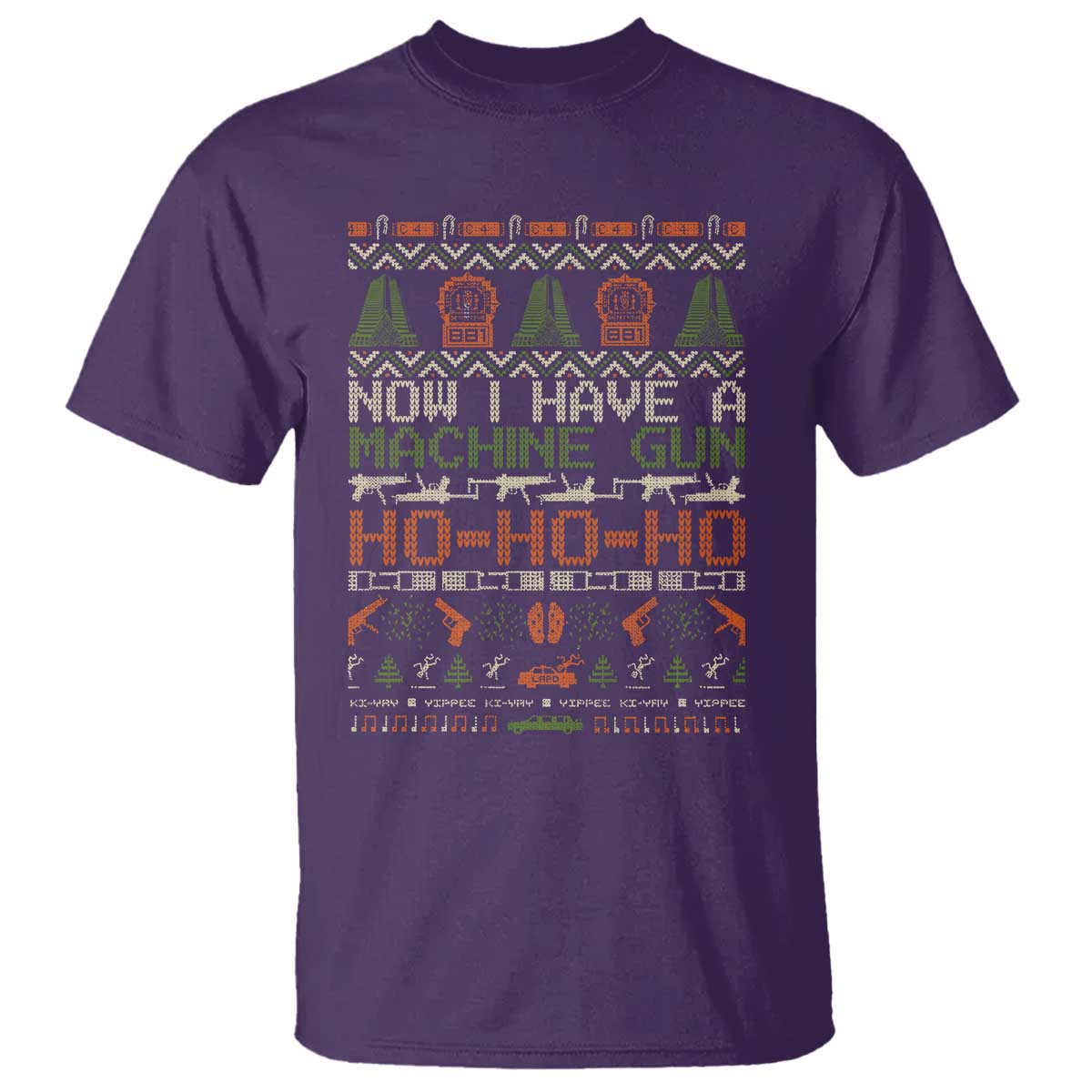 Now I Have A Machine Gun T Shirt Christmas 90s Movie Ugly Xmas - Wonder Print Shop