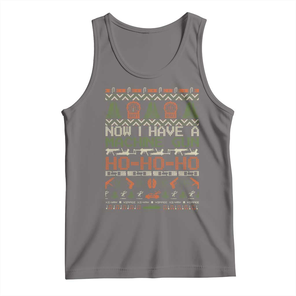 Now I Have A Machine Gun Tank Top Christmas 90s Movie Ugly Xmas - Wonder Print Shop