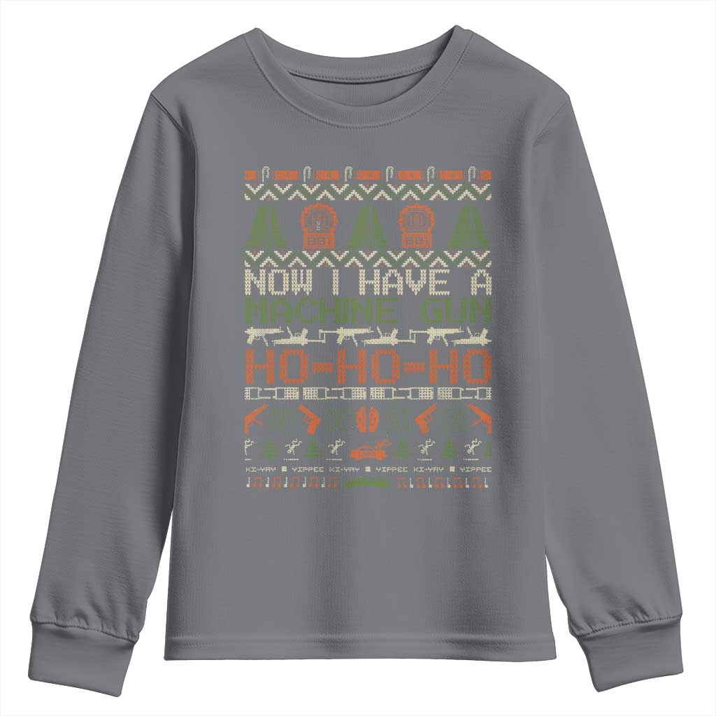 Now I Have A Machine Gun Youth Sweatshirt Christmas 90s Movie Ugly Xmas - Wonder Print Shop