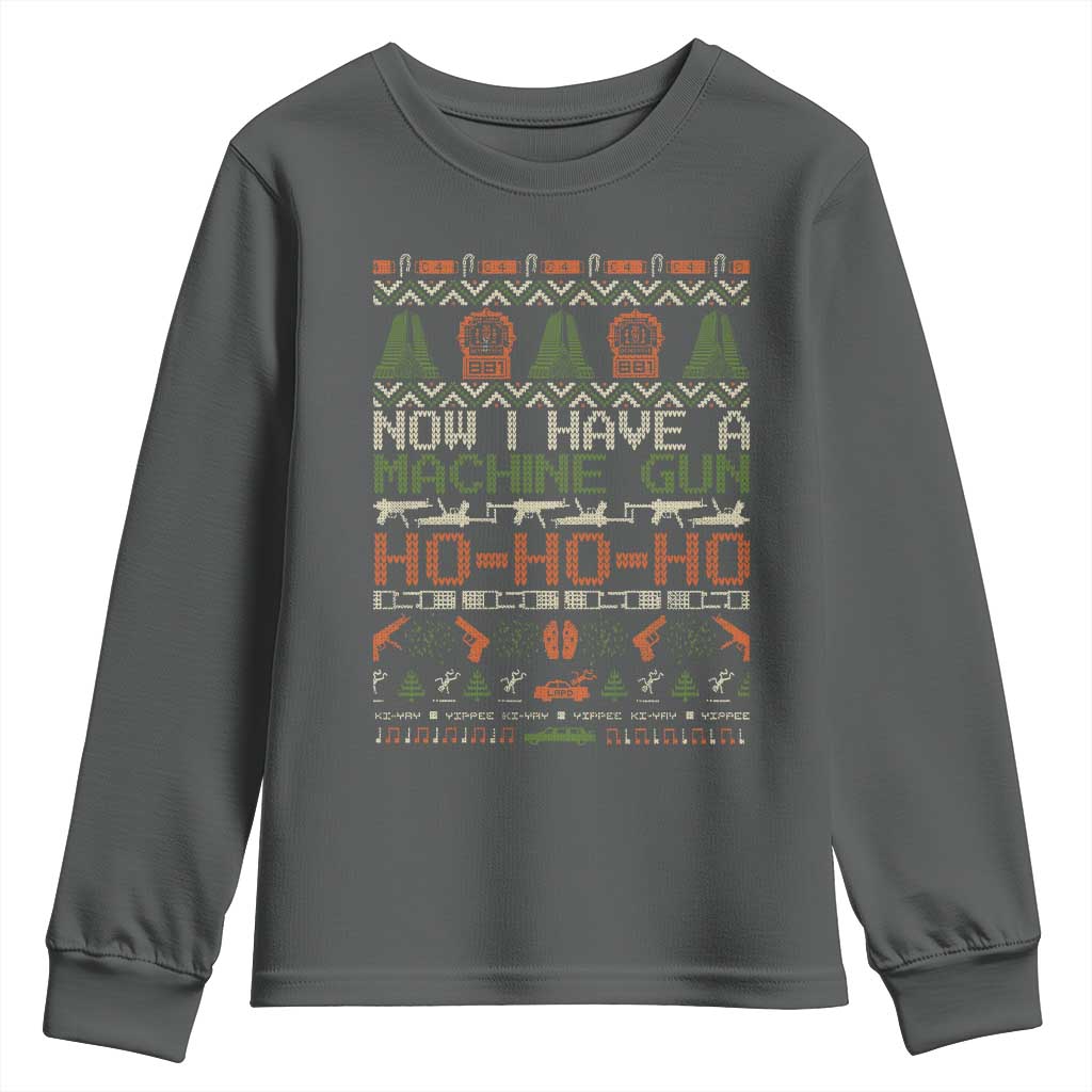 Now I Have A Machine Gun Youth Sweatshirt Christmas 90s Movie Ugly Xmas - Wonder Print Shop