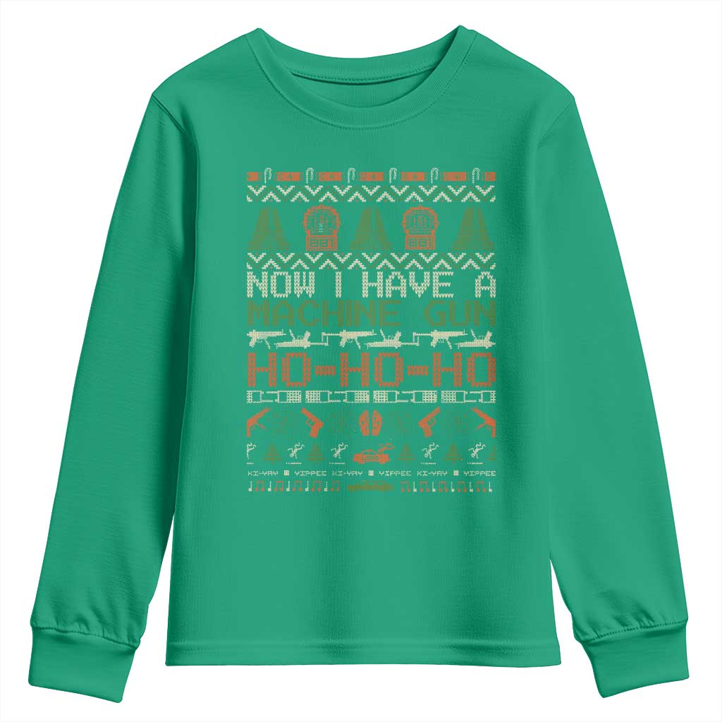 Now I Have A Machine Gun Youth Sweatshirt Christmas 90s Movie Ugly Xmas - Wonder Print Shop