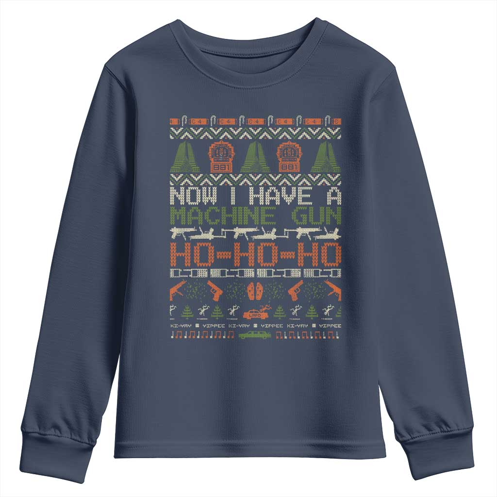 Now I Have A Machine Gun Youth Sweatshirt Christmas 90s Movie Ugly Xmas - Wonder Print Shop
