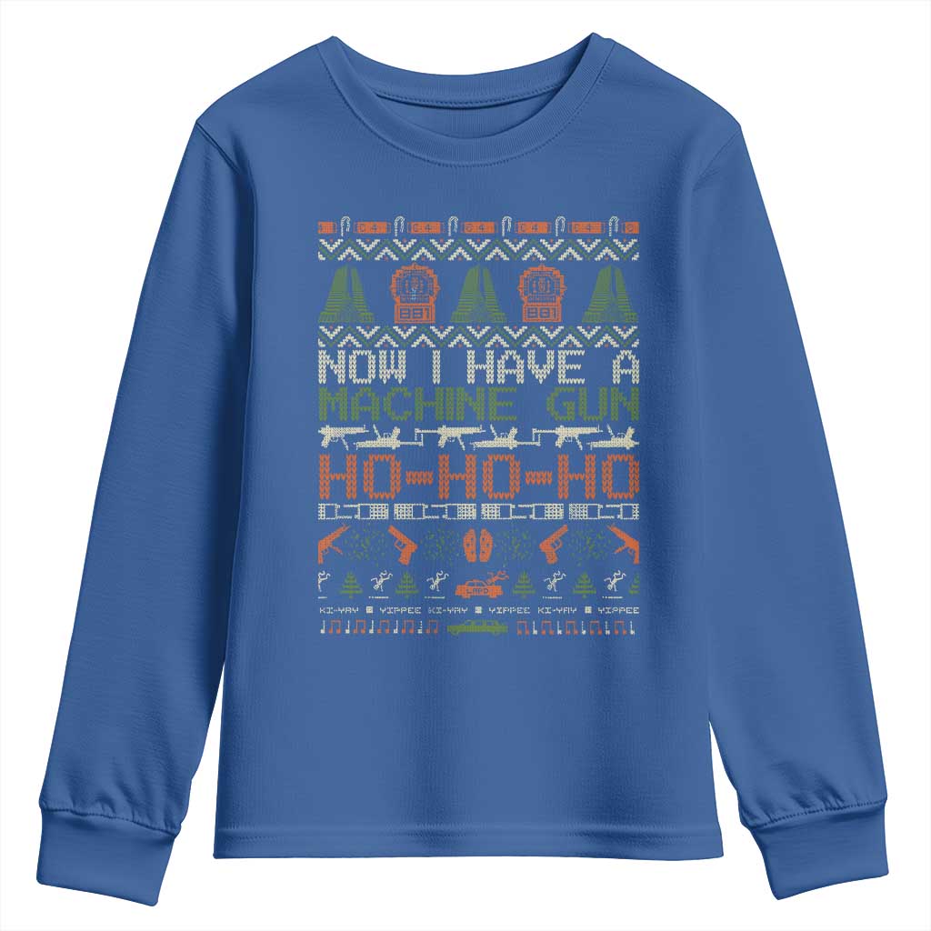 Now I Have A Machine Gun Youth Sweatshirt Christmas 90s Movie Ugly Xmas - Wonder Print Shop