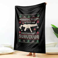Nakatomi Plaza Christmas Party Throw Blanket Funny 80's Die Movie 1988 Ugly Christmas - Wonder Print Shop