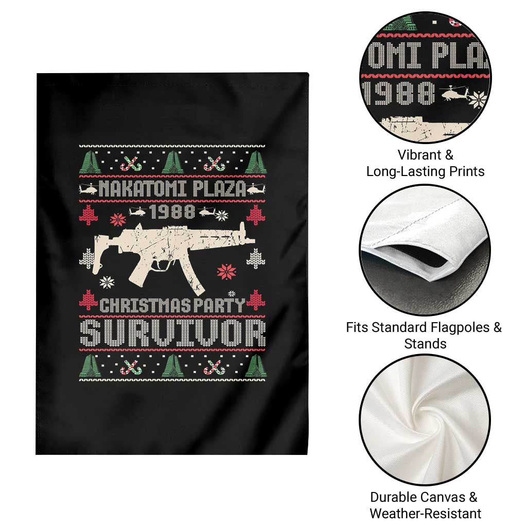 Nakatomi Plaza Christmas Party Garden Flag Funny 80's Die Movie 1988 Ugly Christmas - Wonder Print Shop