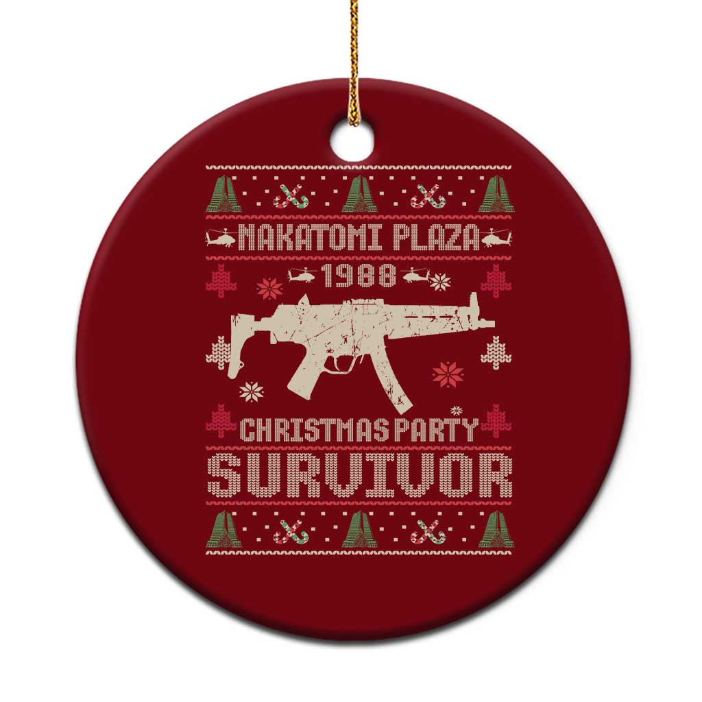 Nakatomi Plaza Xmas Party Ceramic Ornament Funny 80's Die Movie 1988 Ugly Xmas - Wonder Print Shop