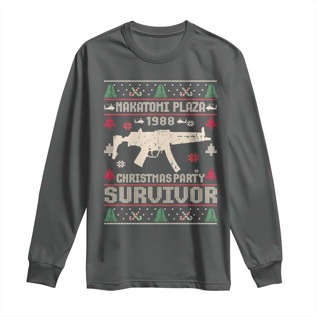 Nakatomi Plaza Christmas Party Long Sleeve Shirt Funny 80's Die Movie 1988 Ugly Christmas - Wonder Print Shop