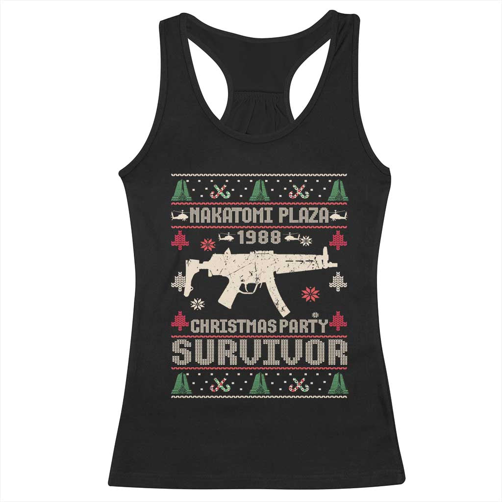 Nakatomi Plaza Christmas Party Racerback Tank Top Funny 80's Die Movie 1988 Ugly Christmas - Wonder Print Shop
