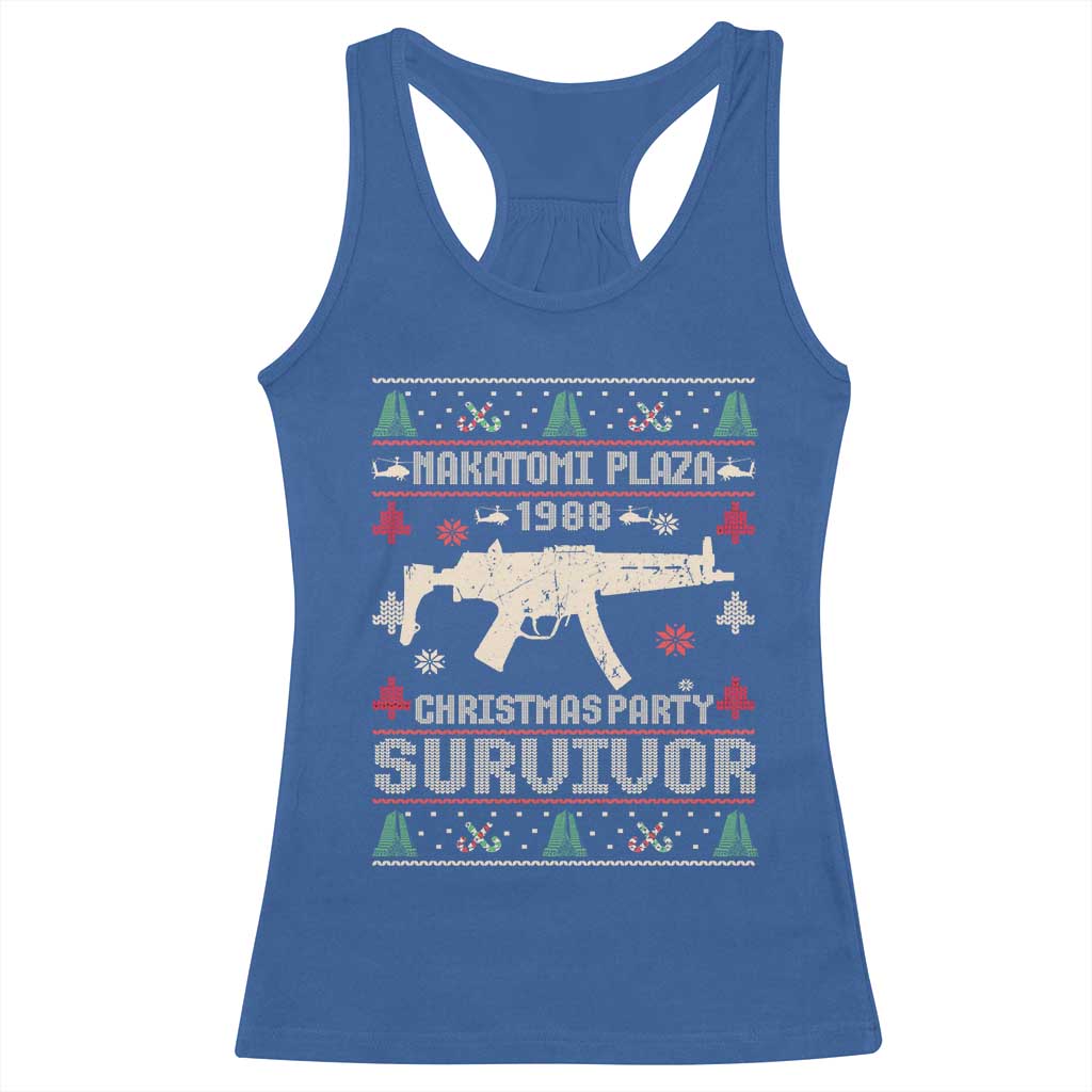 Nakatomi Plaza Christmas Party Racerback Tank Top Funny 80's Die Movie 1988 Ugly Christmas - Wonder Print Shop