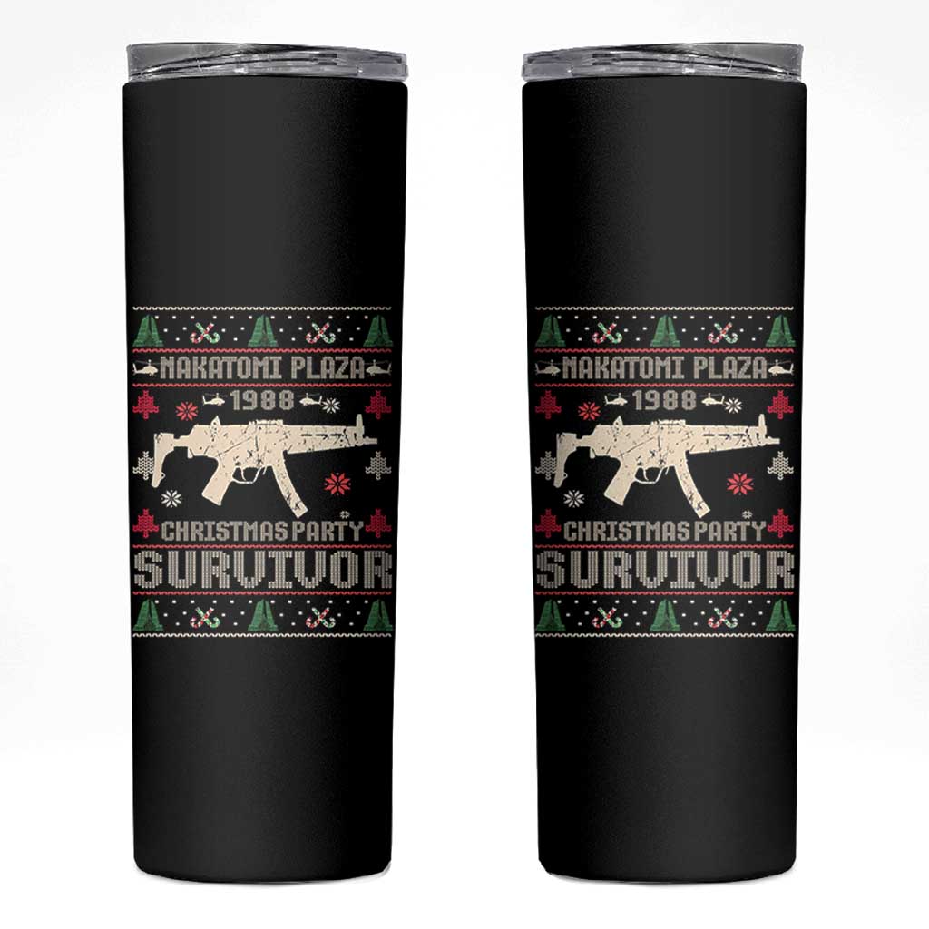 Nakatomi Plaza Christmas Party Skinny Tumbler Funny 80's Die Movie 1988 Ugly Christmas - Wonder Print Shop