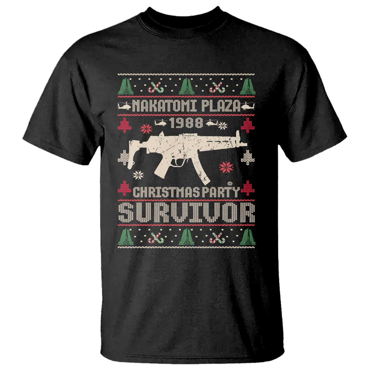 Nakatomi Plaza Christmas Party T Shirt Funny 80's Die Movie 1988 Ugly Christmas - Wonder Print Shop